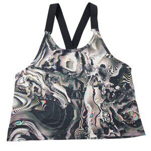 Nike Pro Coral Print Training Top Womens Small Abstract Racerback Psychedelic